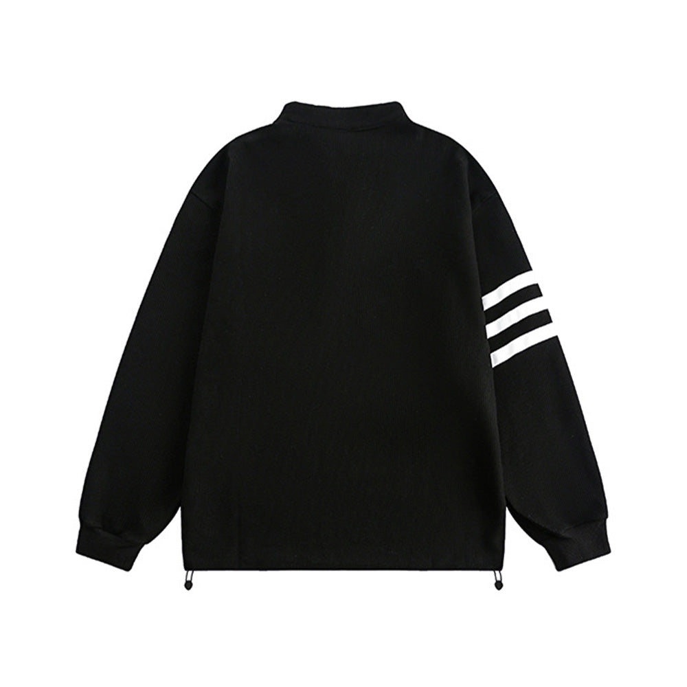 Waffle three-stripe sweatshirt