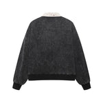 embroidered contrast jacket