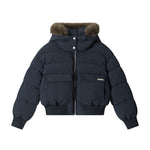 Thick hooded short jacket