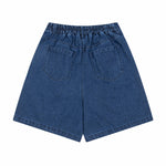 Cartoon embroidered denim shorts