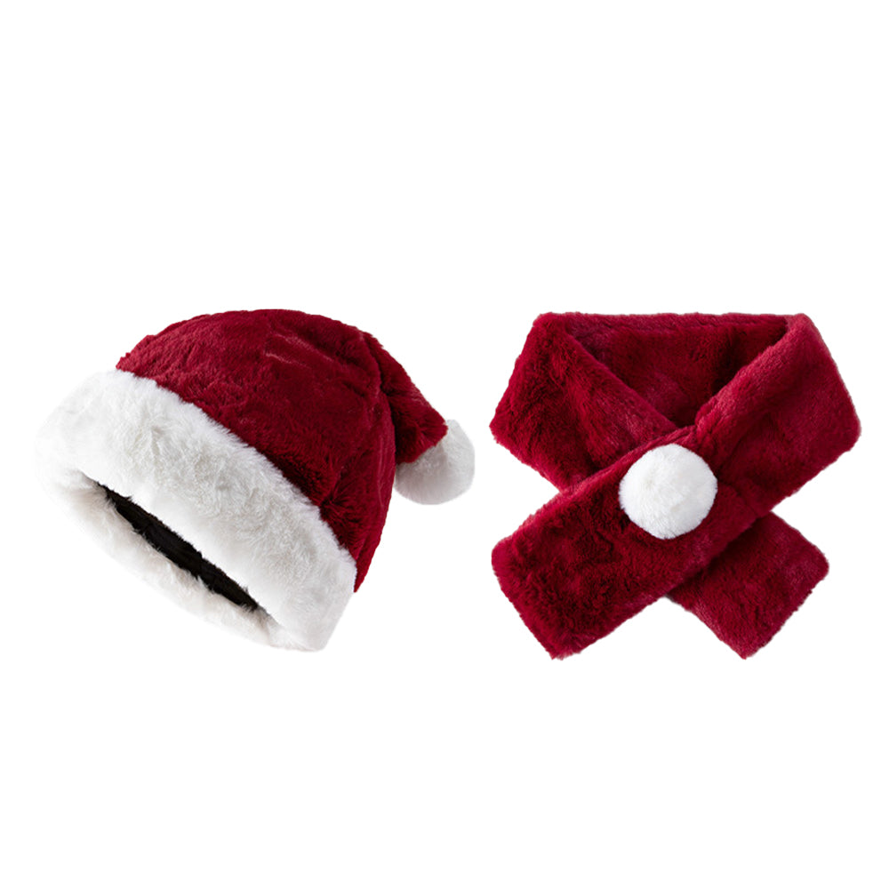 Christmas hat and scarf two-piece set