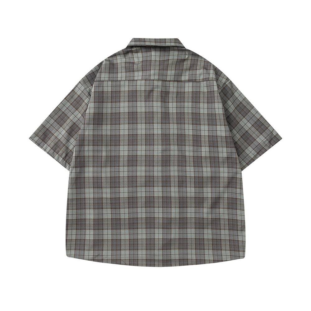 Plaid Couple Short Sleeve Shirt