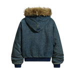 Distressed and thick denim jacket