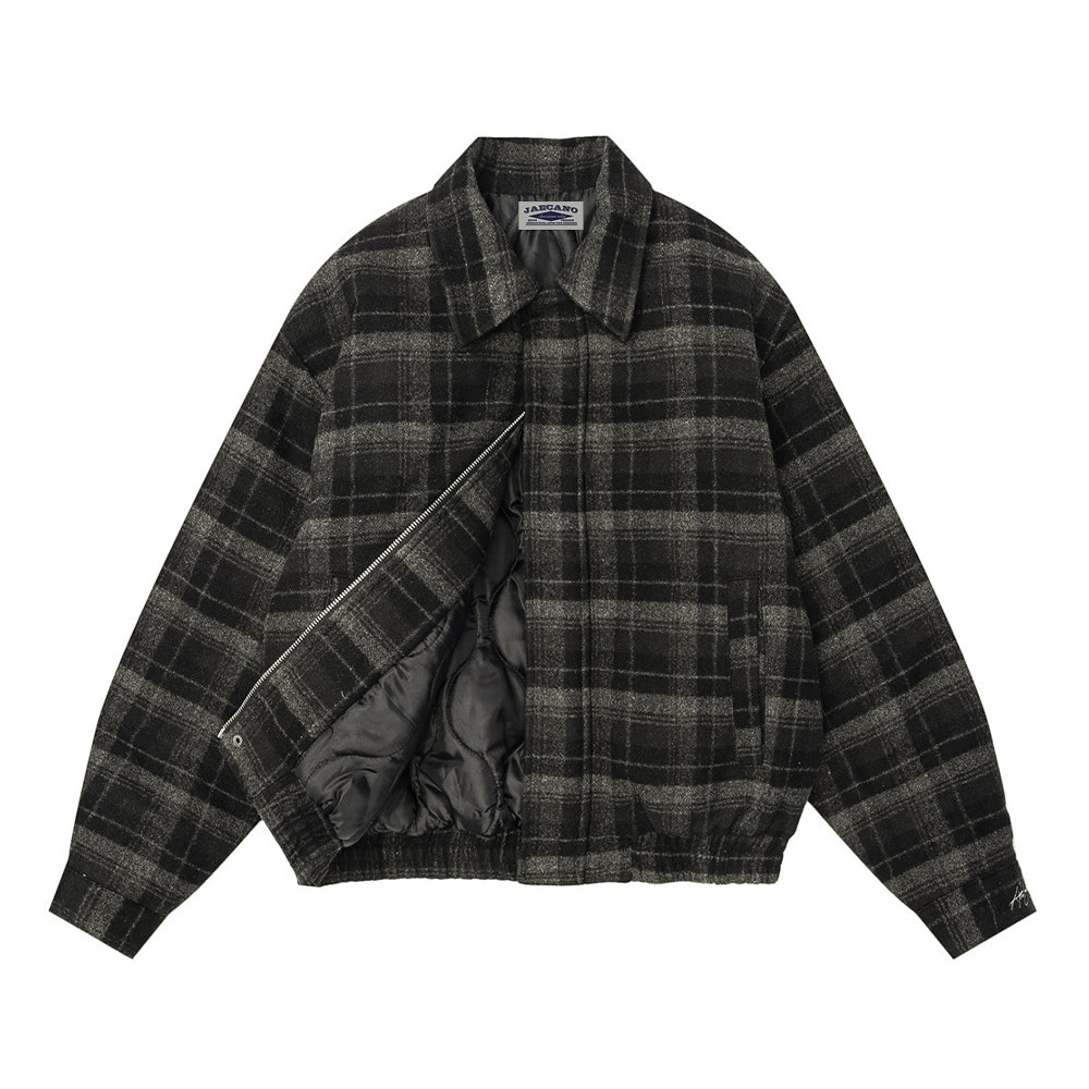 retro plaid cotton jacket