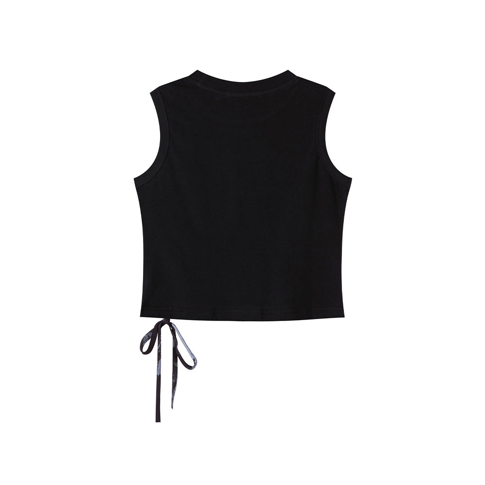 Retro design short vest