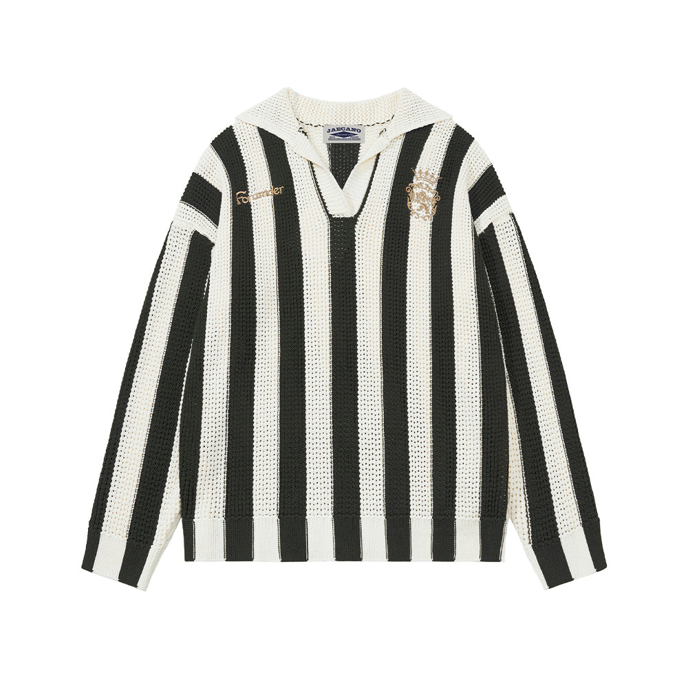 Simple and versatile collared sweater