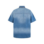 復古刺綉短袖襯衫