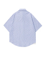 Cat Embroidered Short-Sleeve Shirt