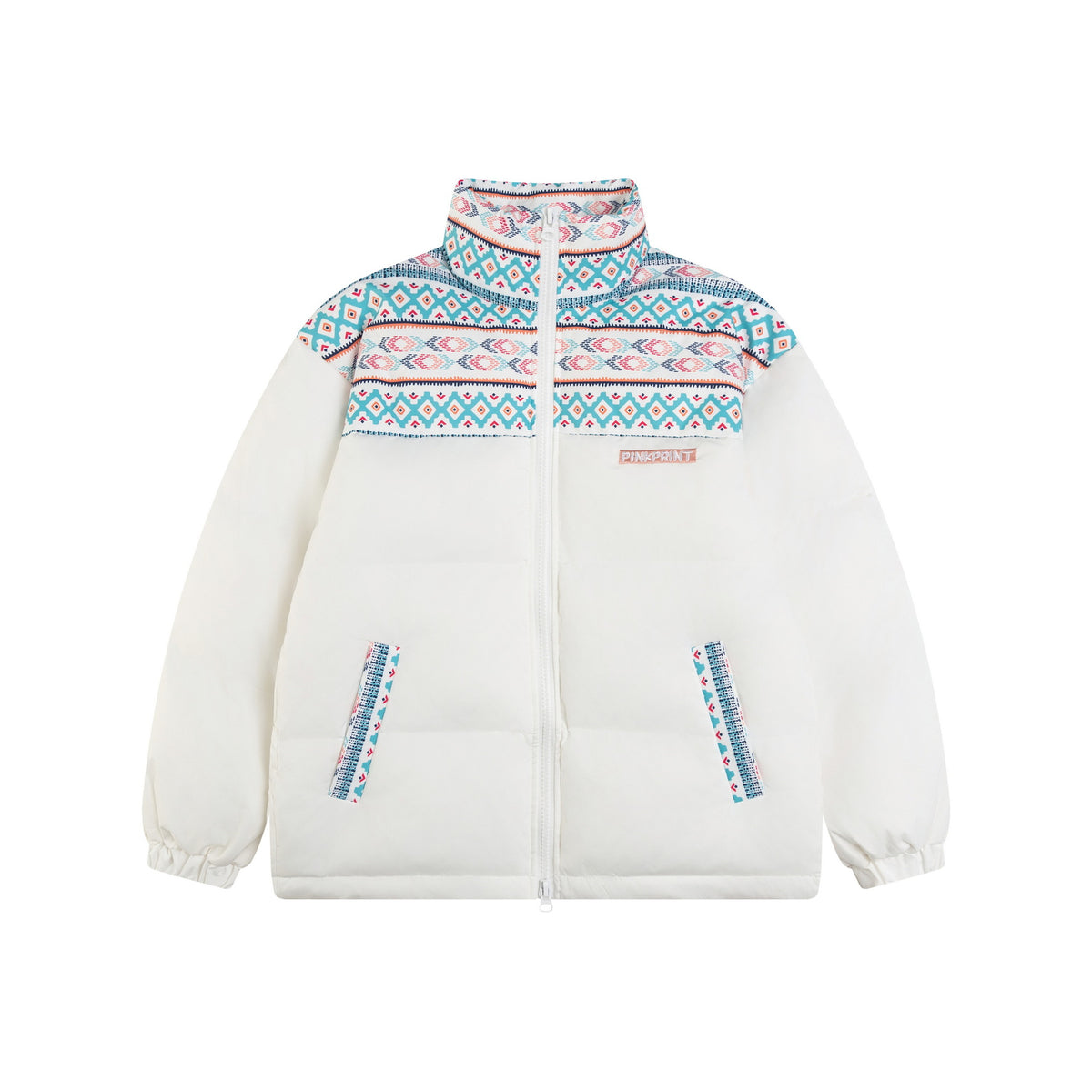 Retro contrast color stitching cotton jacket