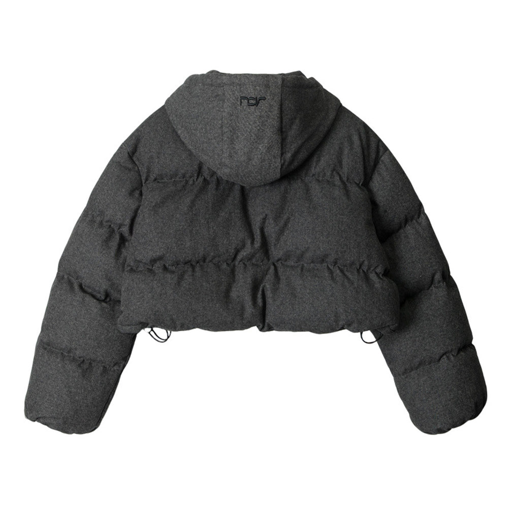 Hooded cropped jacket