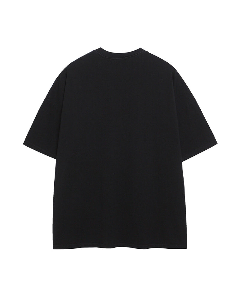 Washed casual short sleeves