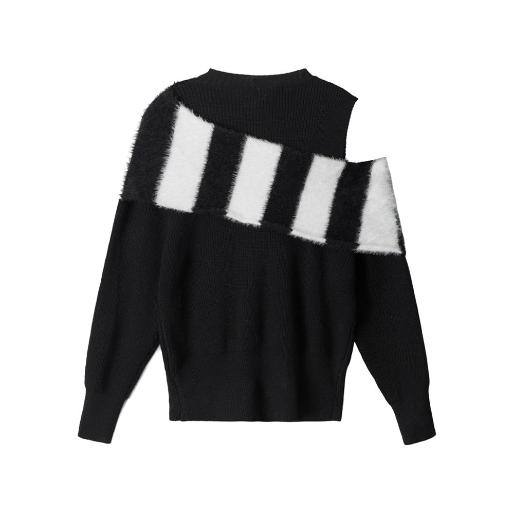 오프숄더 하이엔드 스웨터