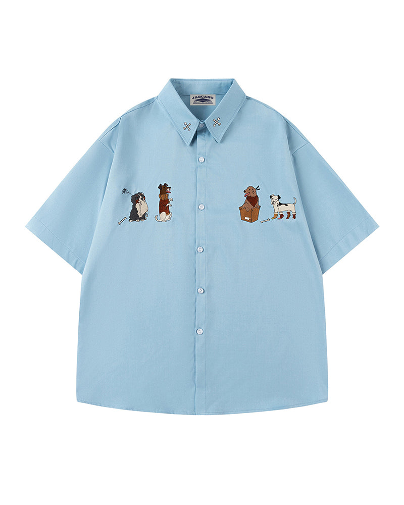 Cute Puppy Short Sleeve Shirt