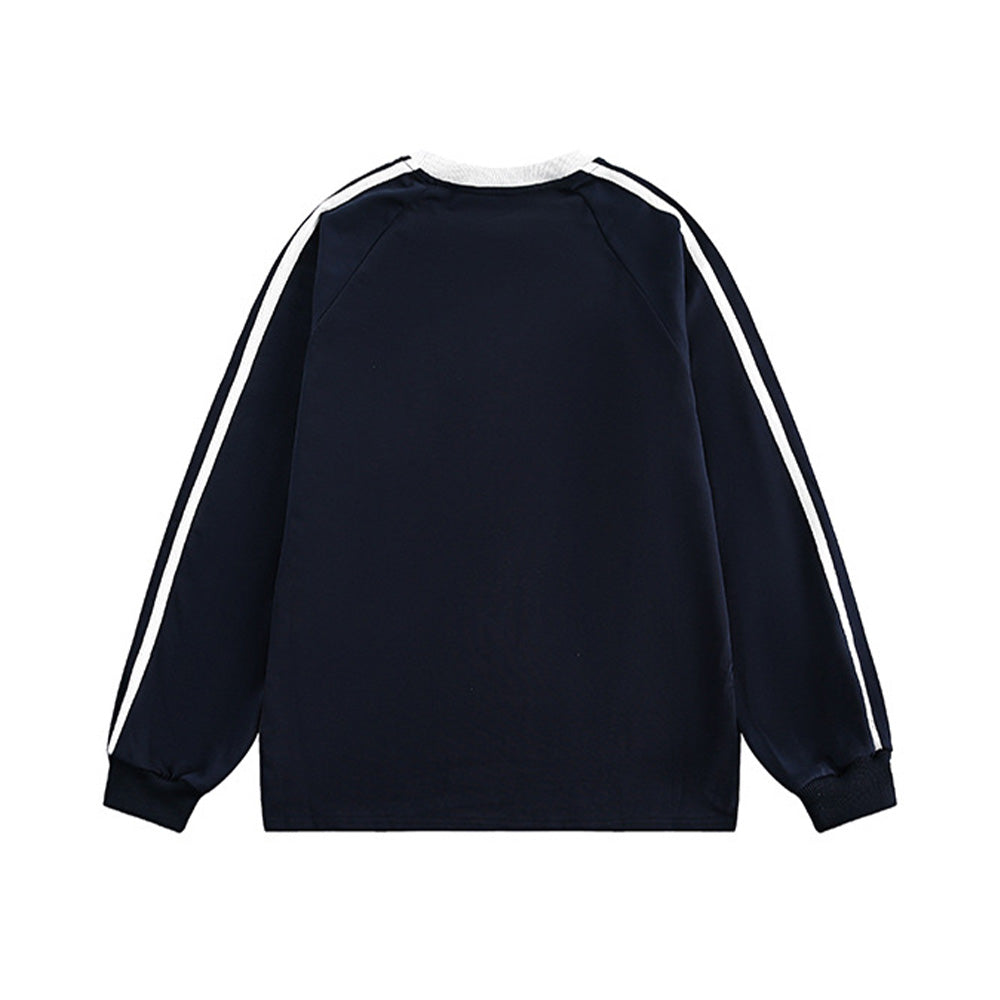 Retro contrast color sweatshirt