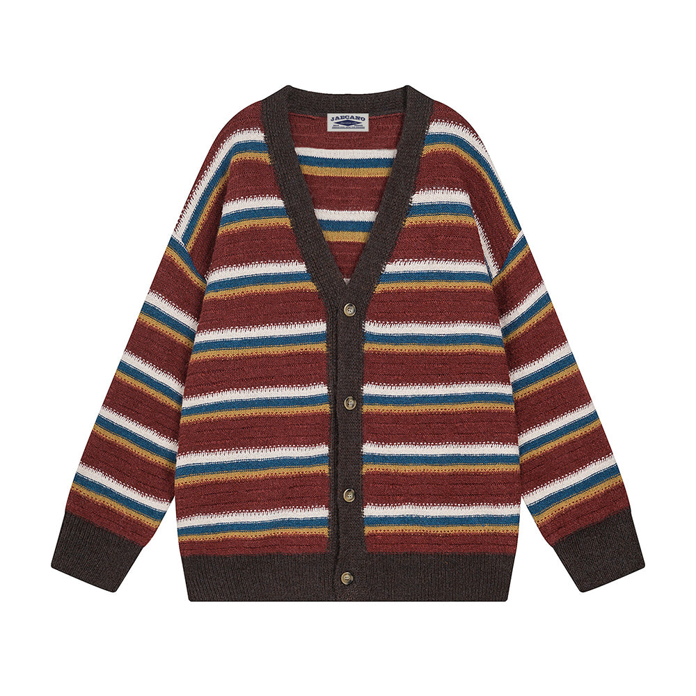 retro striped cardigan sweater