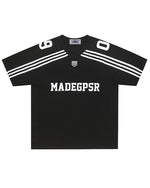 Embroidered badge short-sleeved shirt
