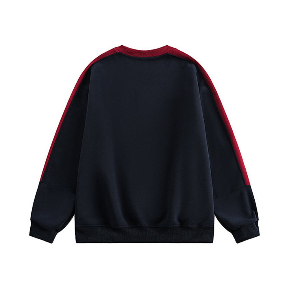 Retro contrast color sweatshirt