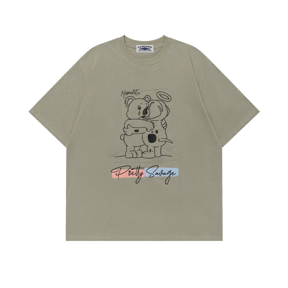 Retro bear short sleeves