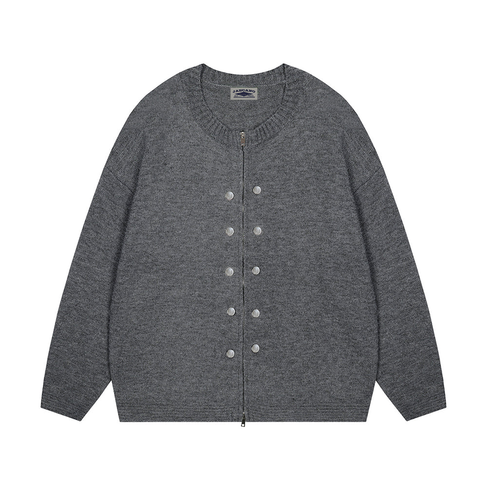 Sweater with designer buttons