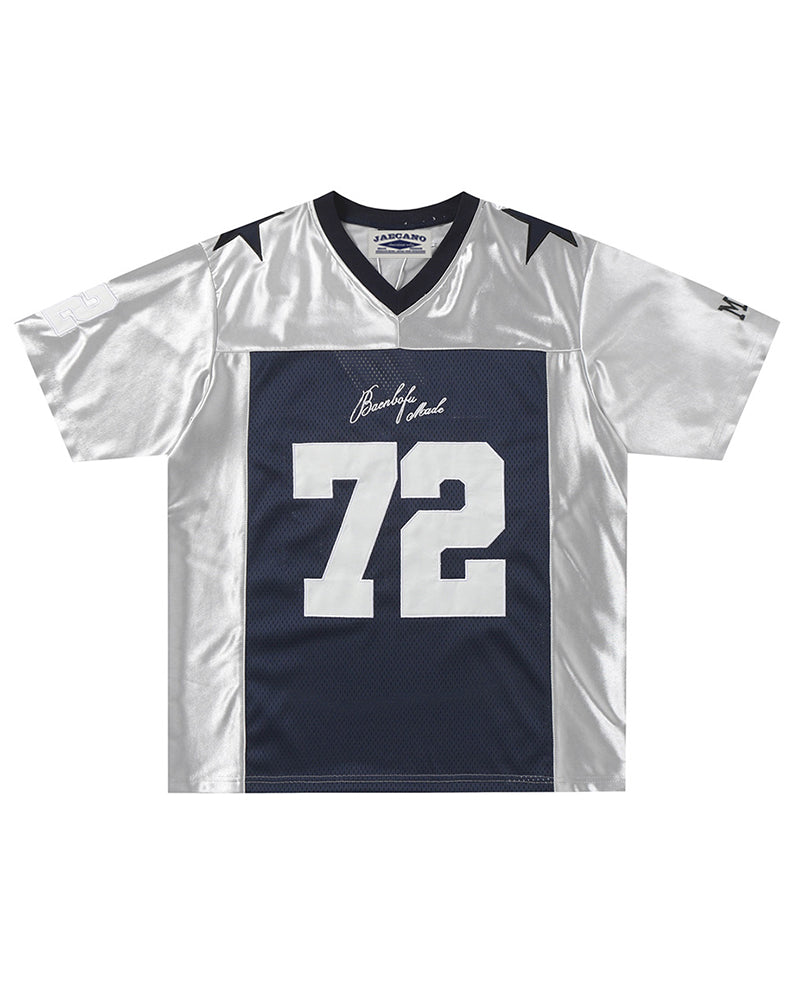 Spliced ​​sports short sleeves