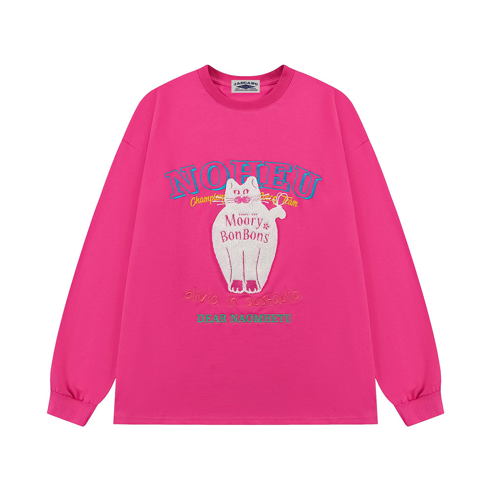 Cute kitten mi casual long sleeves