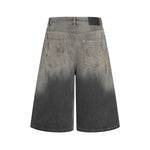 復古做舊寬鬆七分短褲