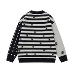 Star-striped knit sweater