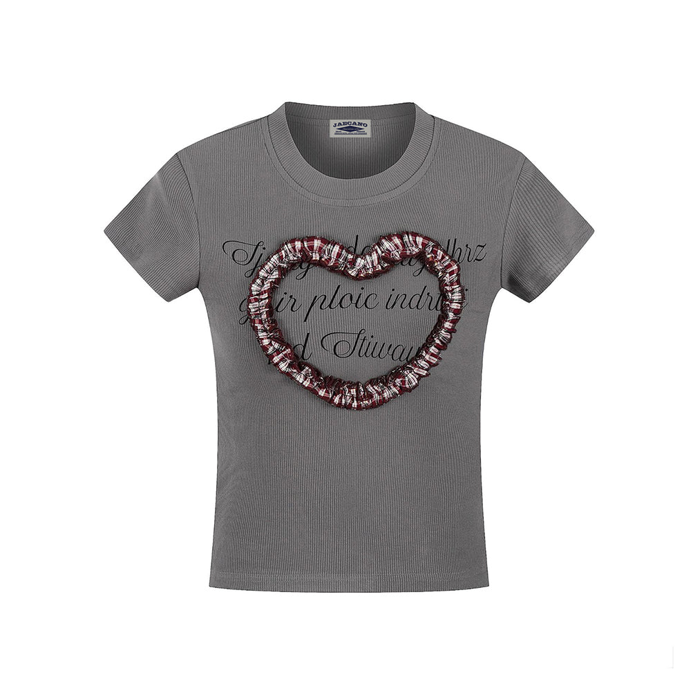 Retro heart short sleeves