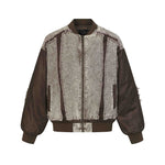 Unique color-blocked patchwork jacket