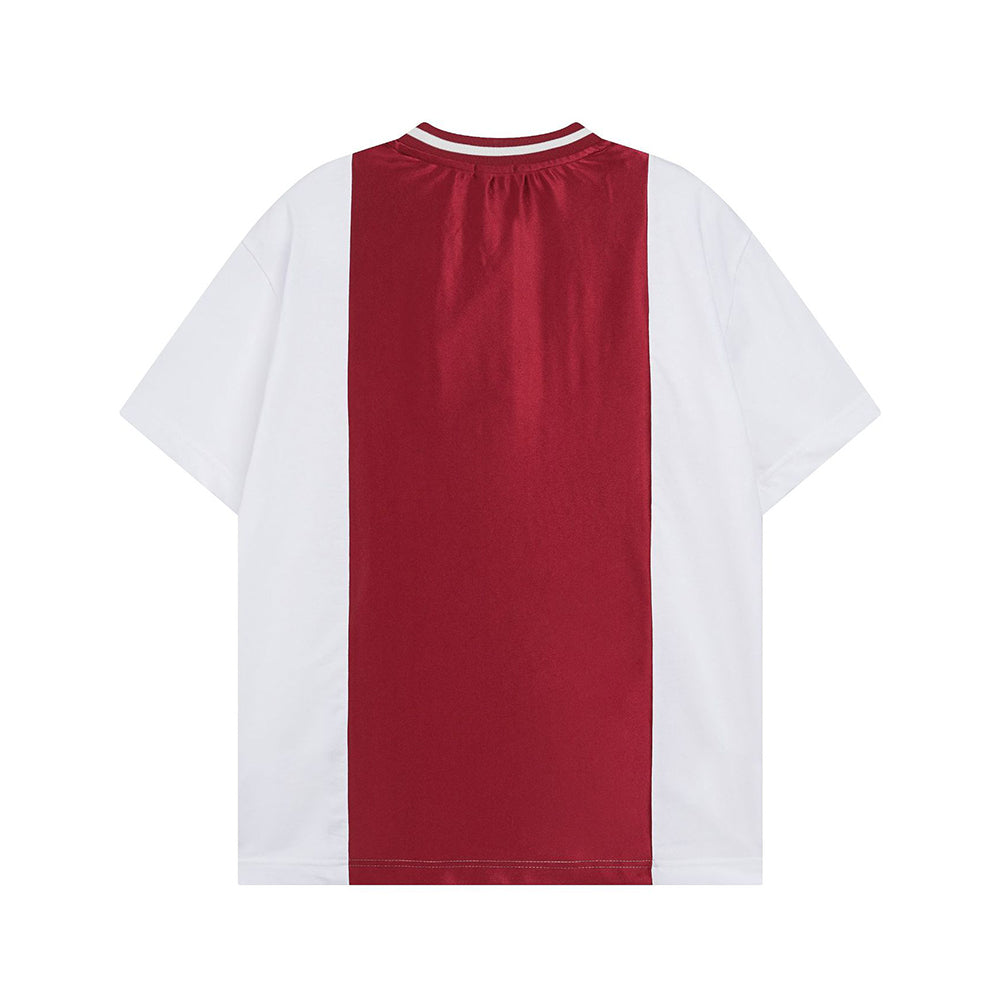 Simple contrast color short sleeves