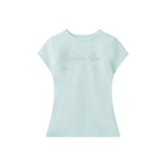 Slim-fit versatile printed short sleeves