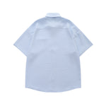 Embroidered plaid short-sleeved shirt