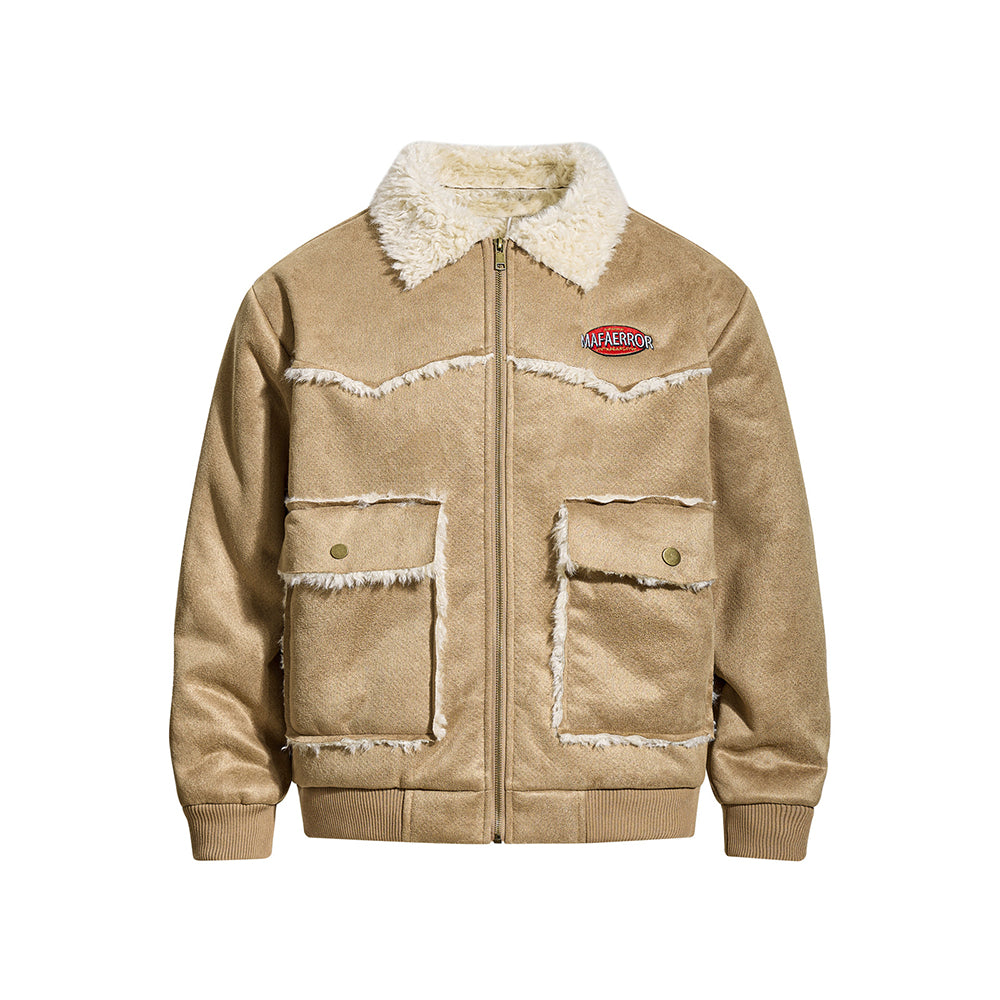 Retro letter embroidered jacket