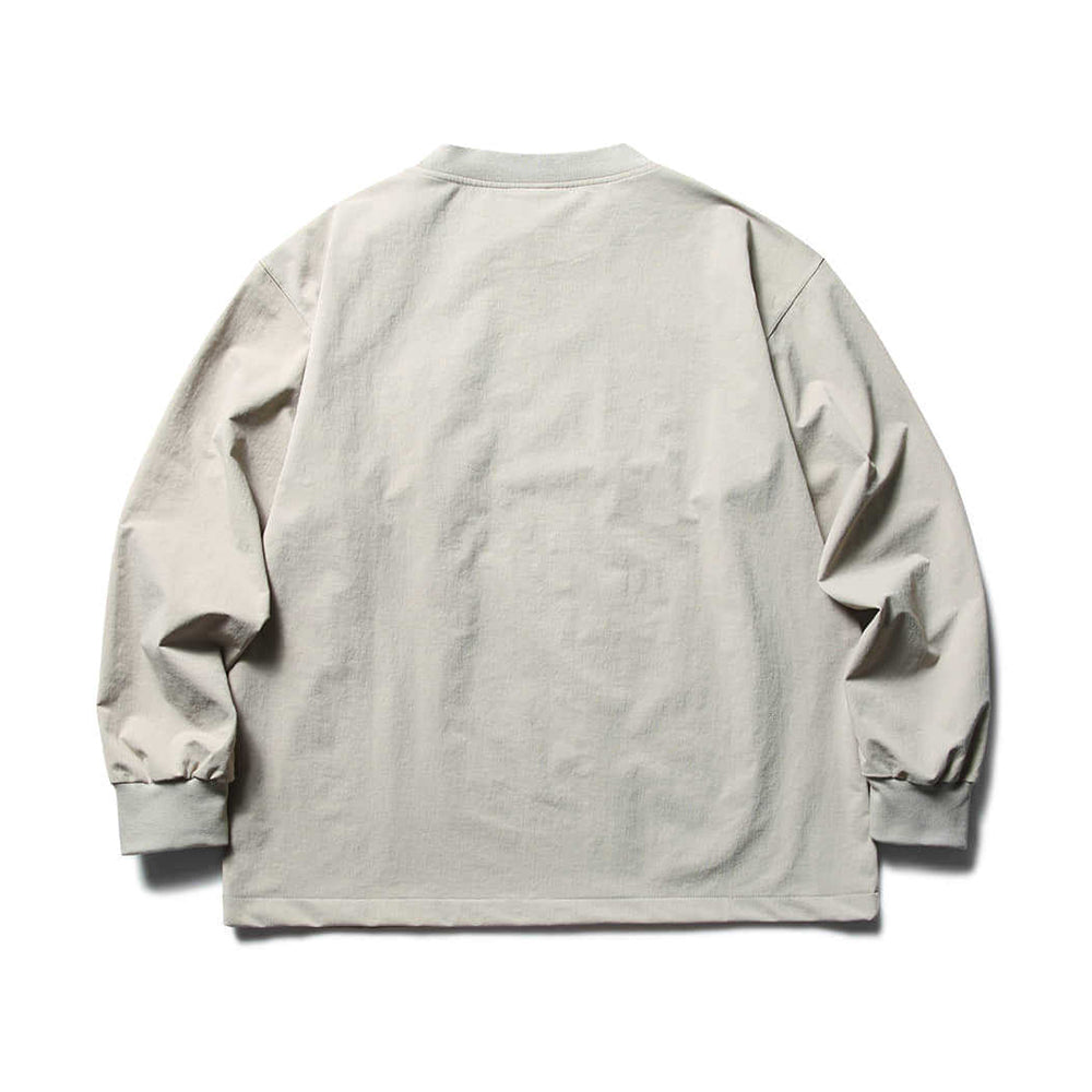 Patchwork pocket crew neck sweatshirt