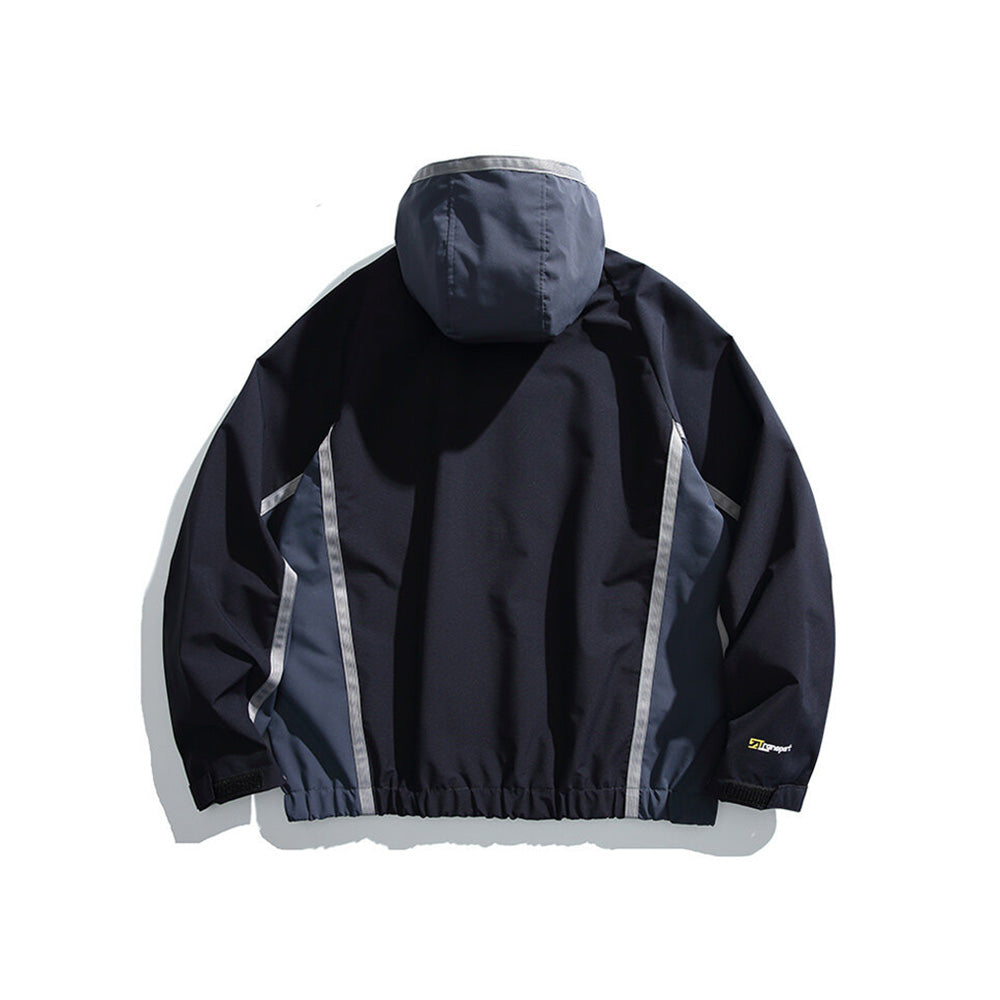 Multi-zip hooded jacket