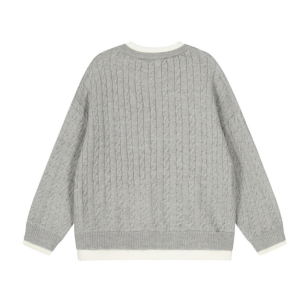 Spliced ​​fake two-piece sweater