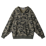 Retro camouflage hooded jacket