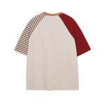 Contrast color kitten short sleeves