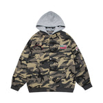 patchwork embroidered camouflage jacket