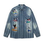 Fun cartoon embroidered long sleeves