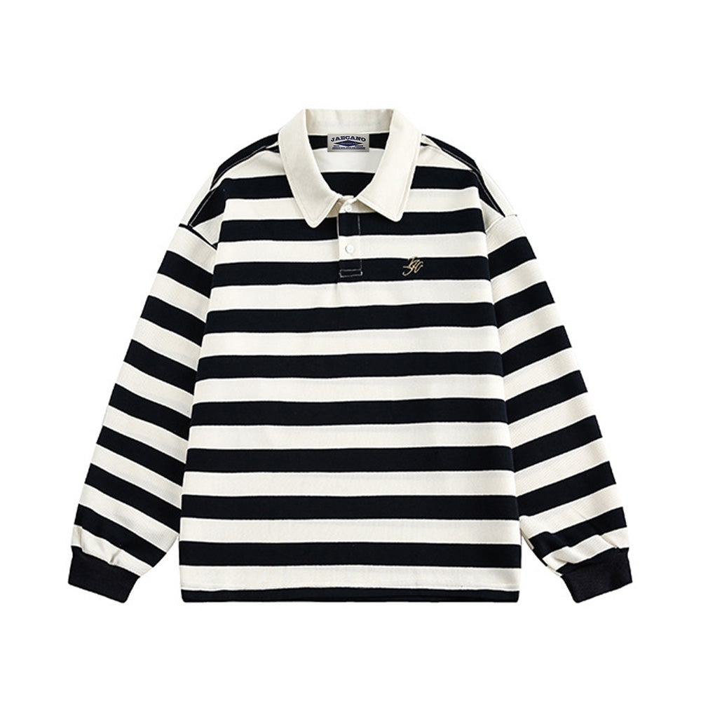 Contrast striped long sleeves