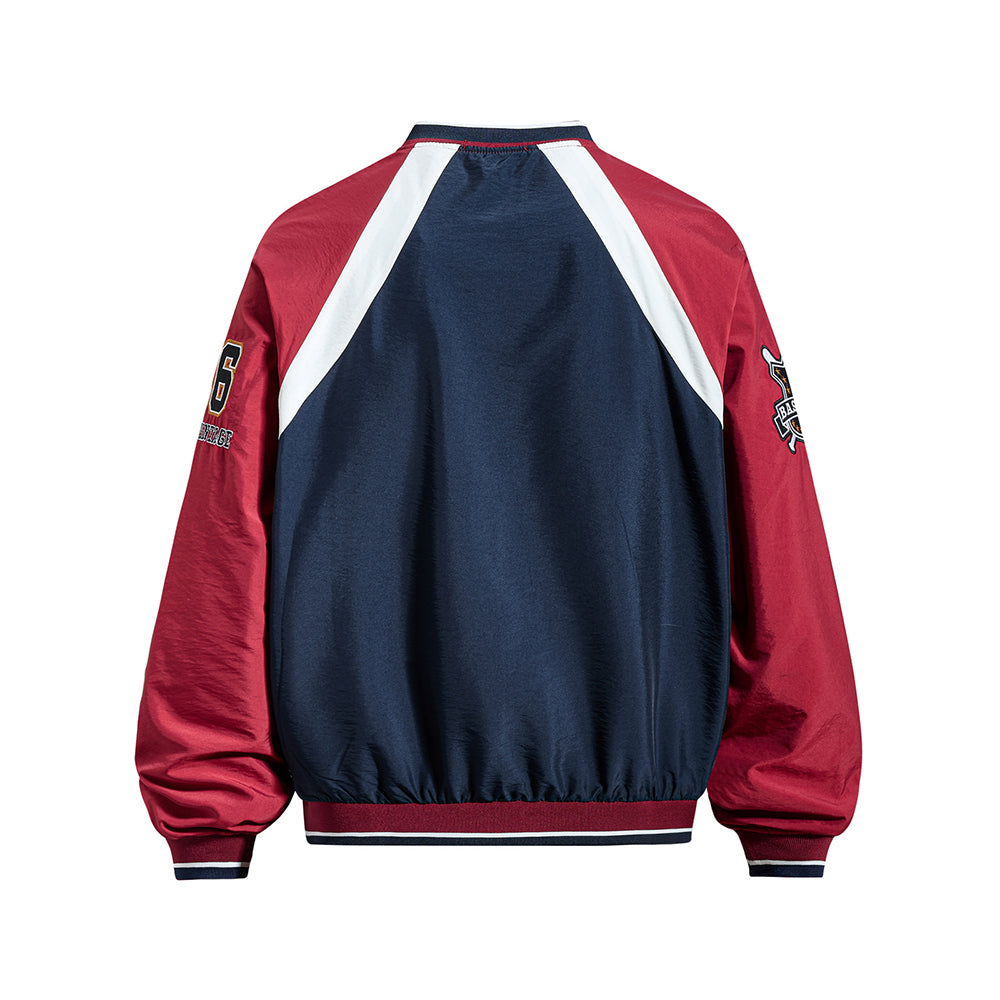 Color-blocked letter sweatshirt