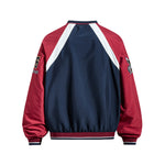 Color-blocked letter sweatshirt