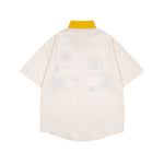 撞色條紋短袖襯衫