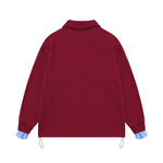 Badge Print Faux Two-Piece Sweatshirt