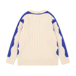 拼色愛心圓領針織衫