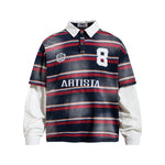 撞色假兩件長袖