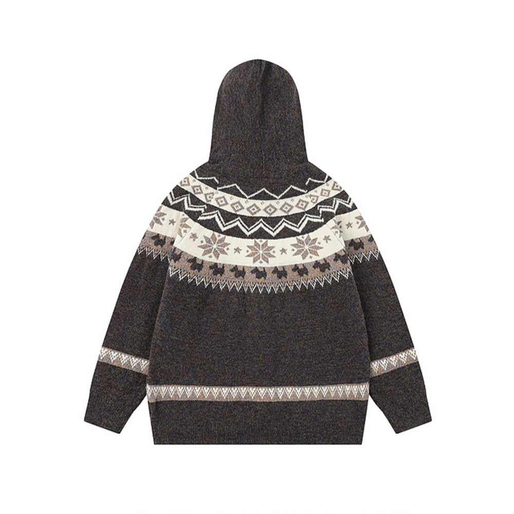 탈부착 가능한 후드 니트웨어