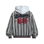 Washed striped couple jackets
