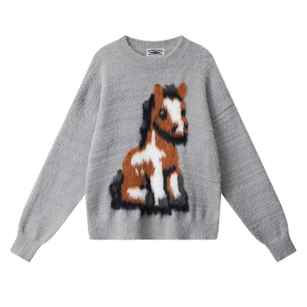 크루넥 풀오버 스웨터